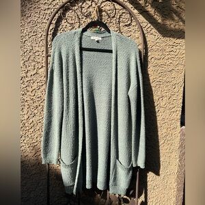 Sage Green Women's Tunic length sweater
